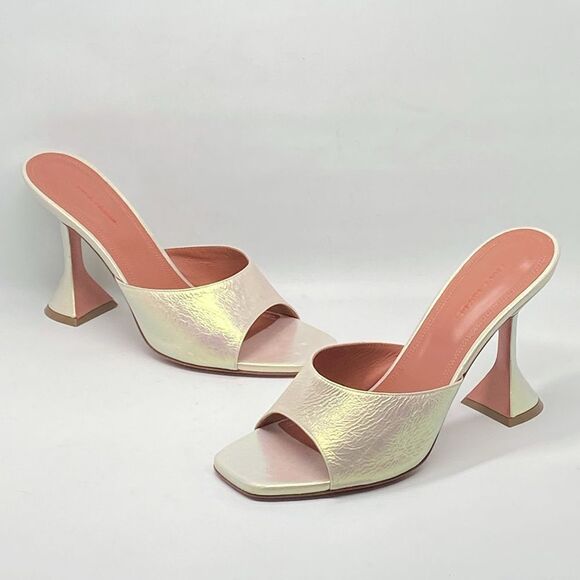 Amina Muaddi Lupita Holographic Leather Mule size 39 - Picture 7 of 14